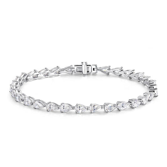 Yara Pear Moissanite Tennis Bracelet