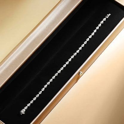 Yara Pear Moissanite Tennis Bracelet