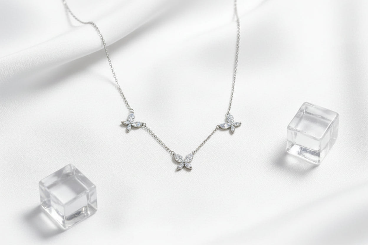 Dalitso Butterfly Marquise-Cut Moissanite Necklaces