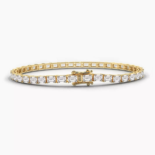Elysia Emerald Cut Tennis Lab-Grown Diamond Bracelet
