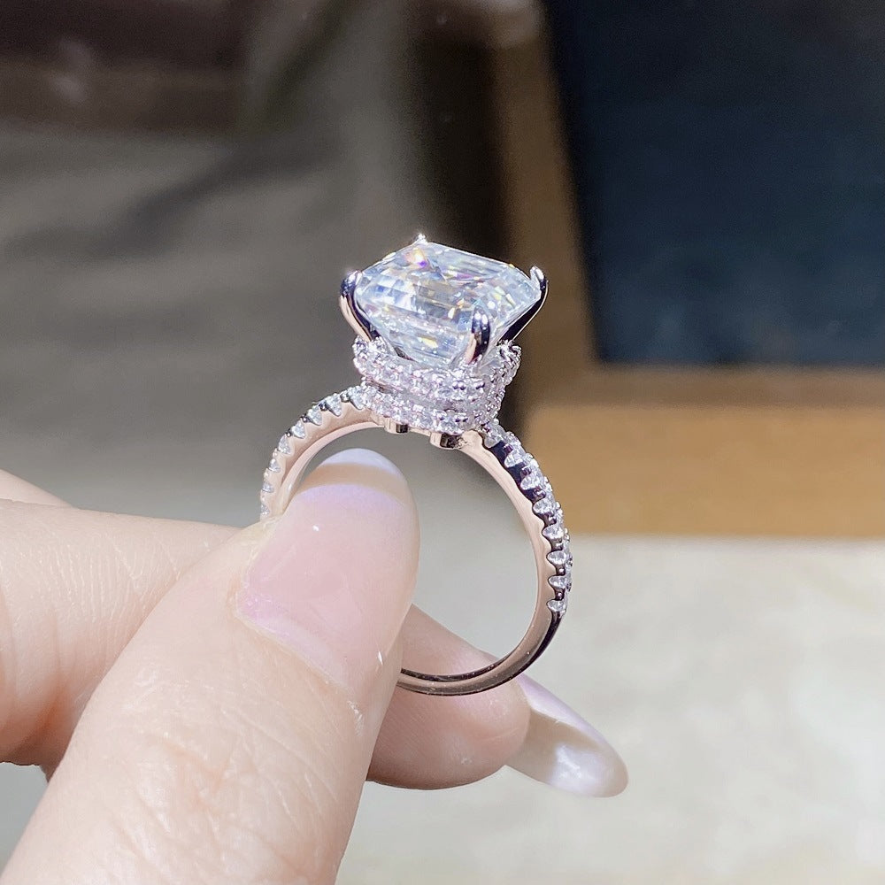 Clara Asscher Cut Moissanite Ring