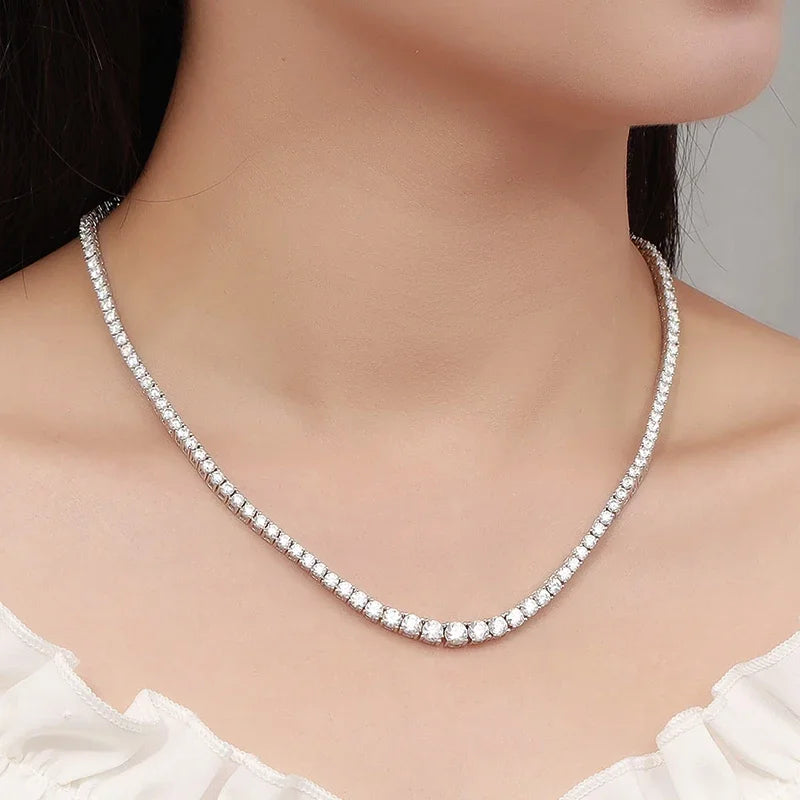 Cleo Moissanite Tennis Necklace