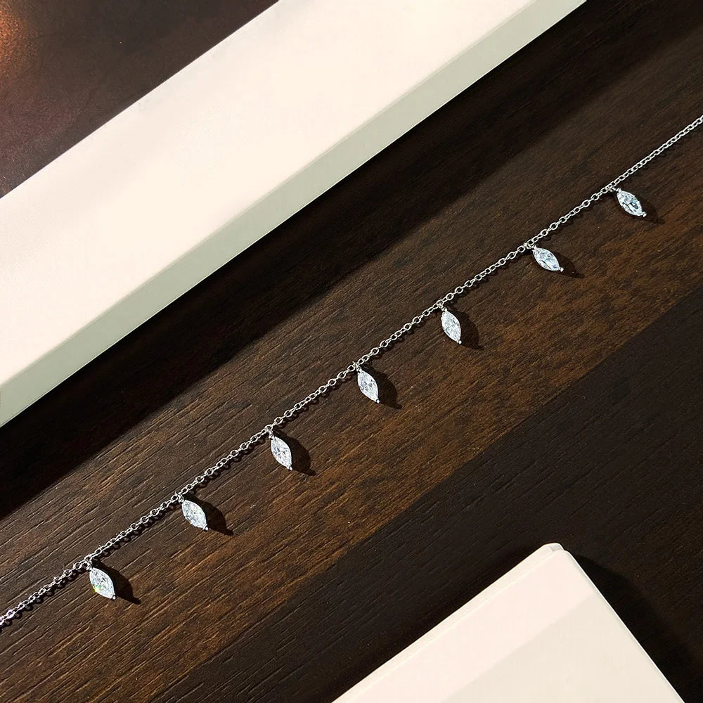 Amara Marquise Cut Moissanite Necklace