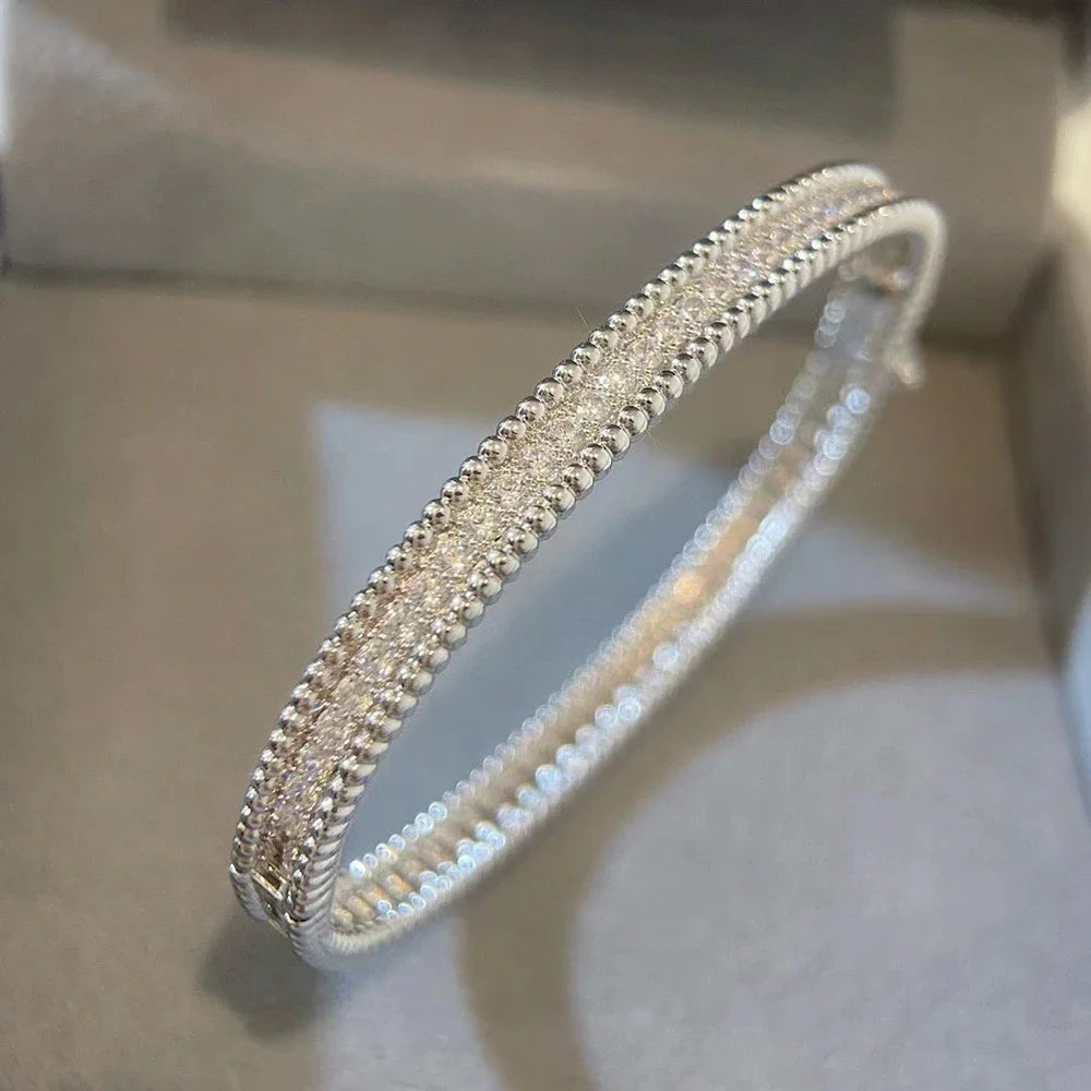 V-Leaf Moissanite Bangle Bracelet