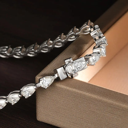 Yara Pear Moissanite Tennis Bracelet