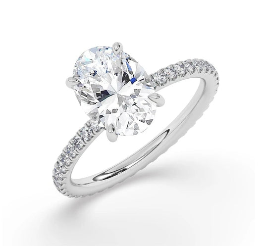 Yara Solitaire Lab-Grown Oval Cut Ring