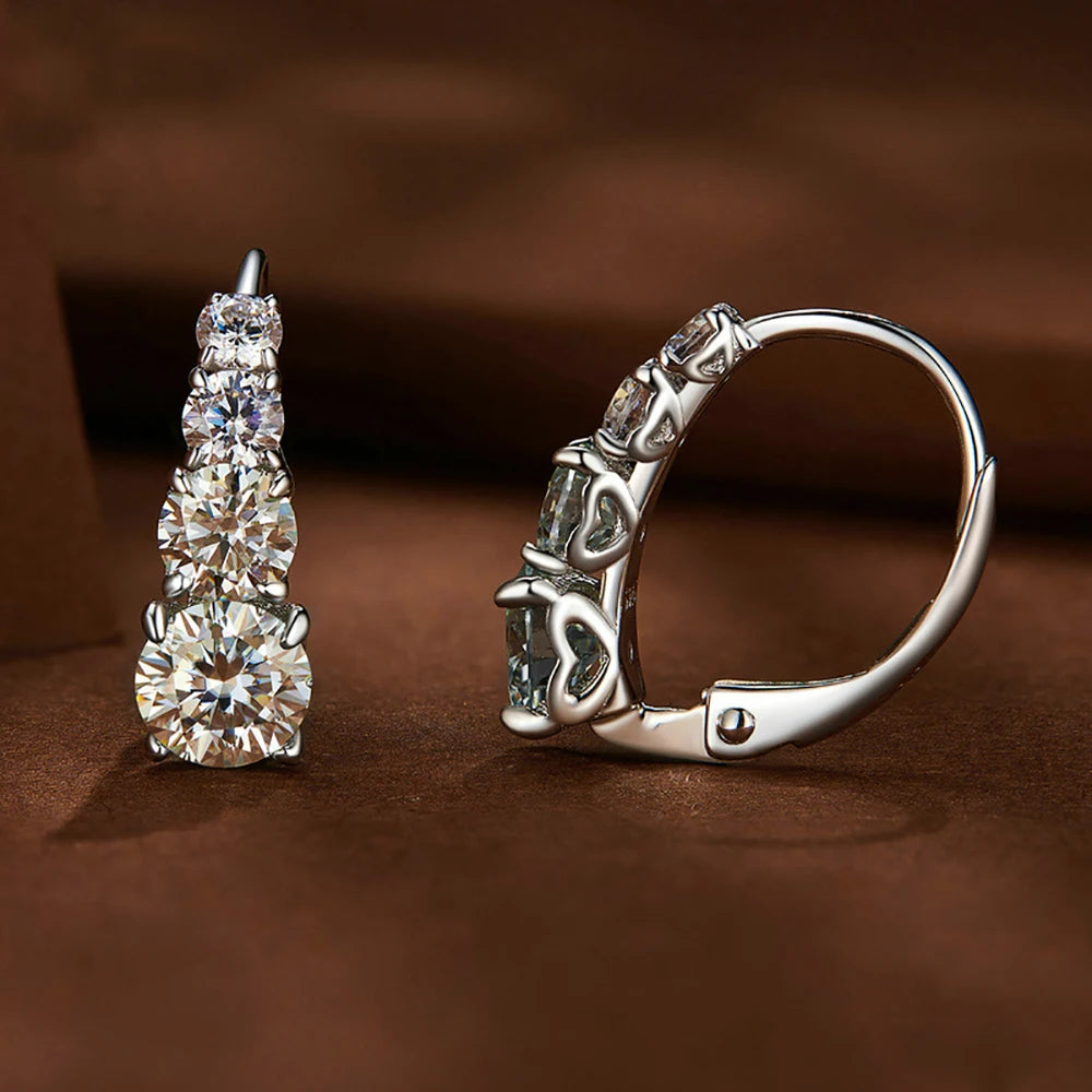 Shaden Moissanite Hoop Earrings