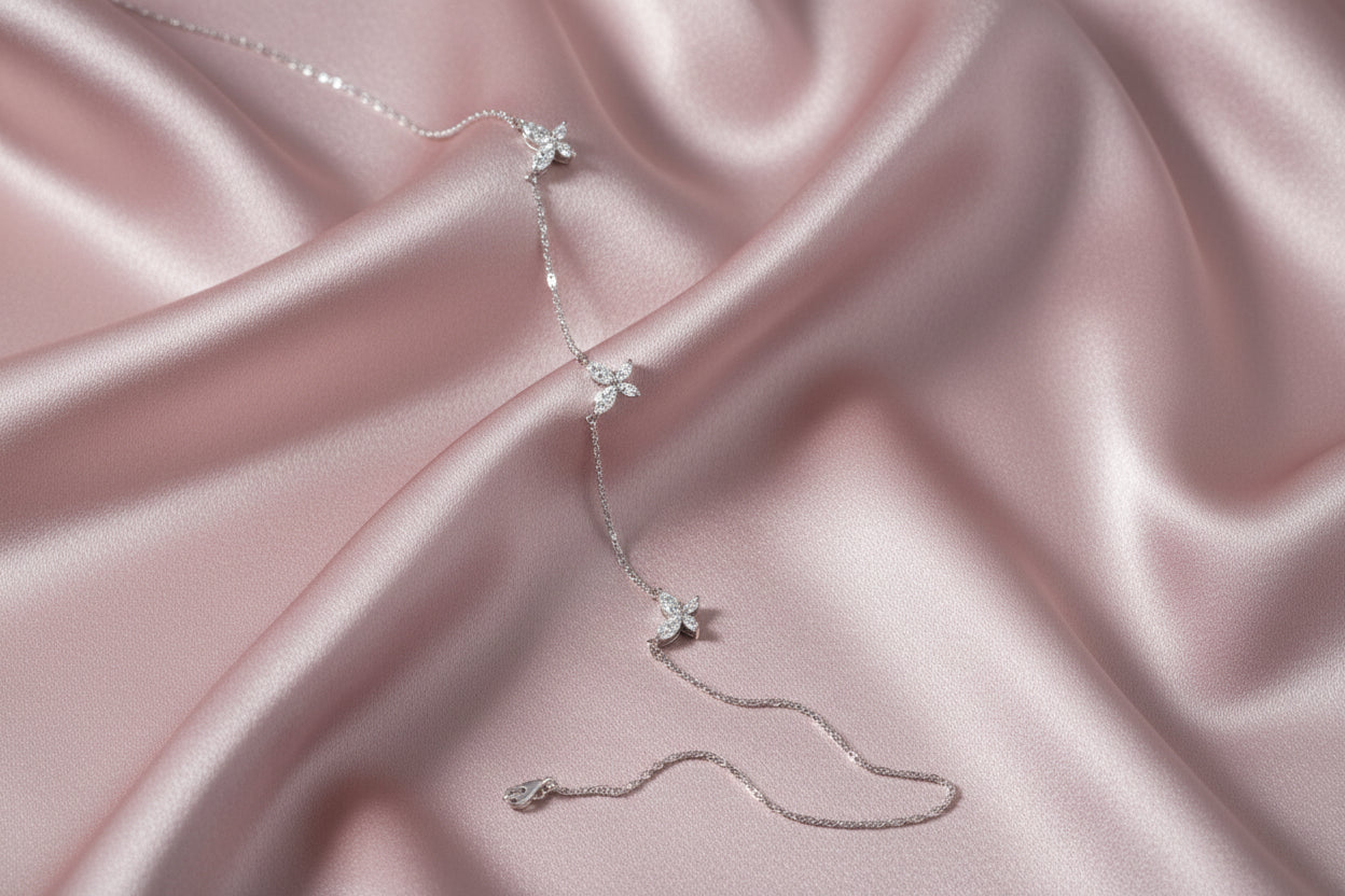 Dalitso Butterfly Marquise-Cut Moissanite Necklaces