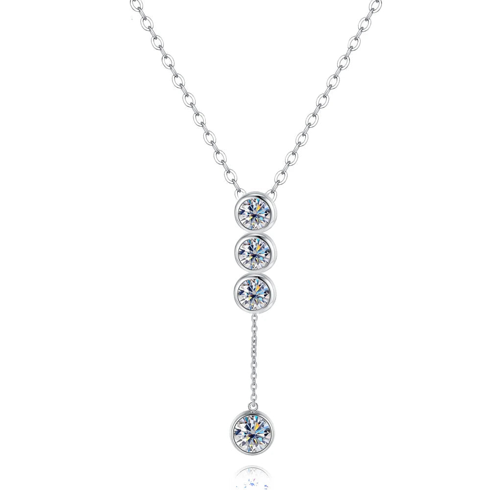 Sage Moissanite Bubble Necklace