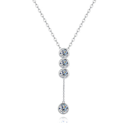 Sage Moissanite Bubble Necklace