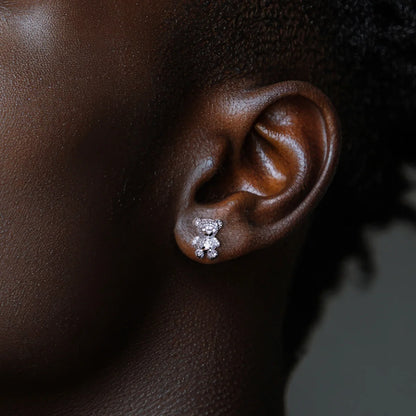 Farah Moissanite Bear Earrings