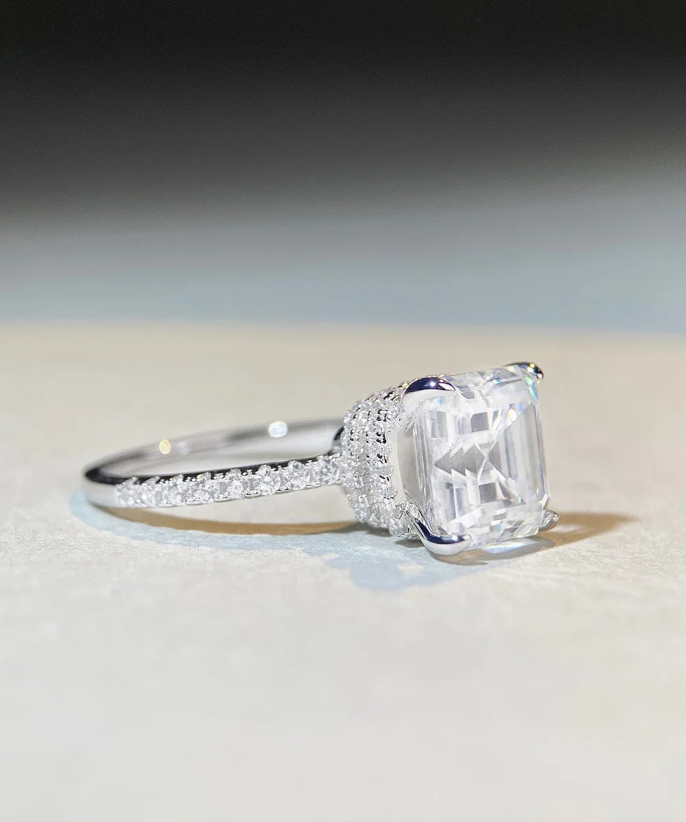 Clara Asscher Cut Moissanite Ring