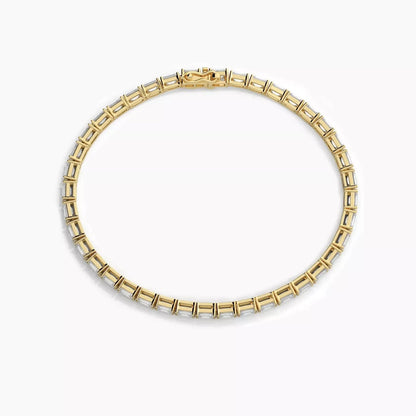 Elysia Emerald Cut Tennis Lab-Grown Diamond Bracelet