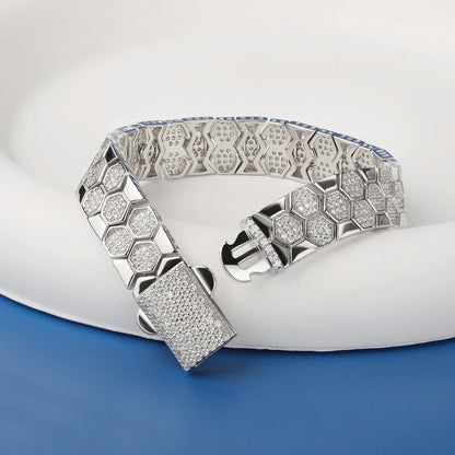Elara Honeycomb Moissanite Bracelet