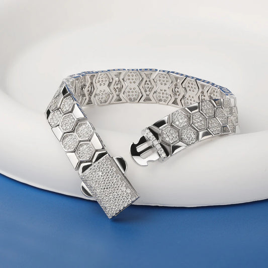 Elara Honeycomb Moissanite Bracelet