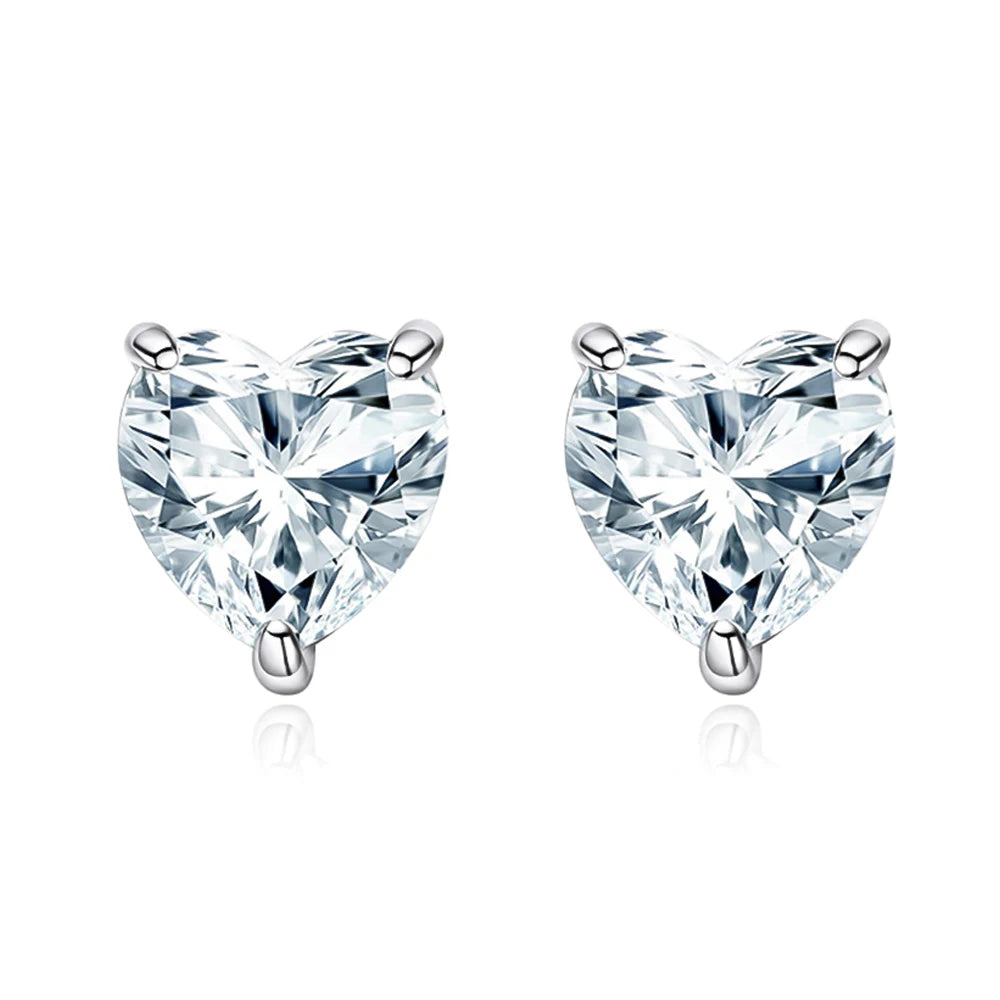 Joud Heart Shape Moissanite Earrings