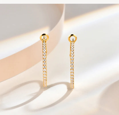 Zayna Moissanite Hoop Earring