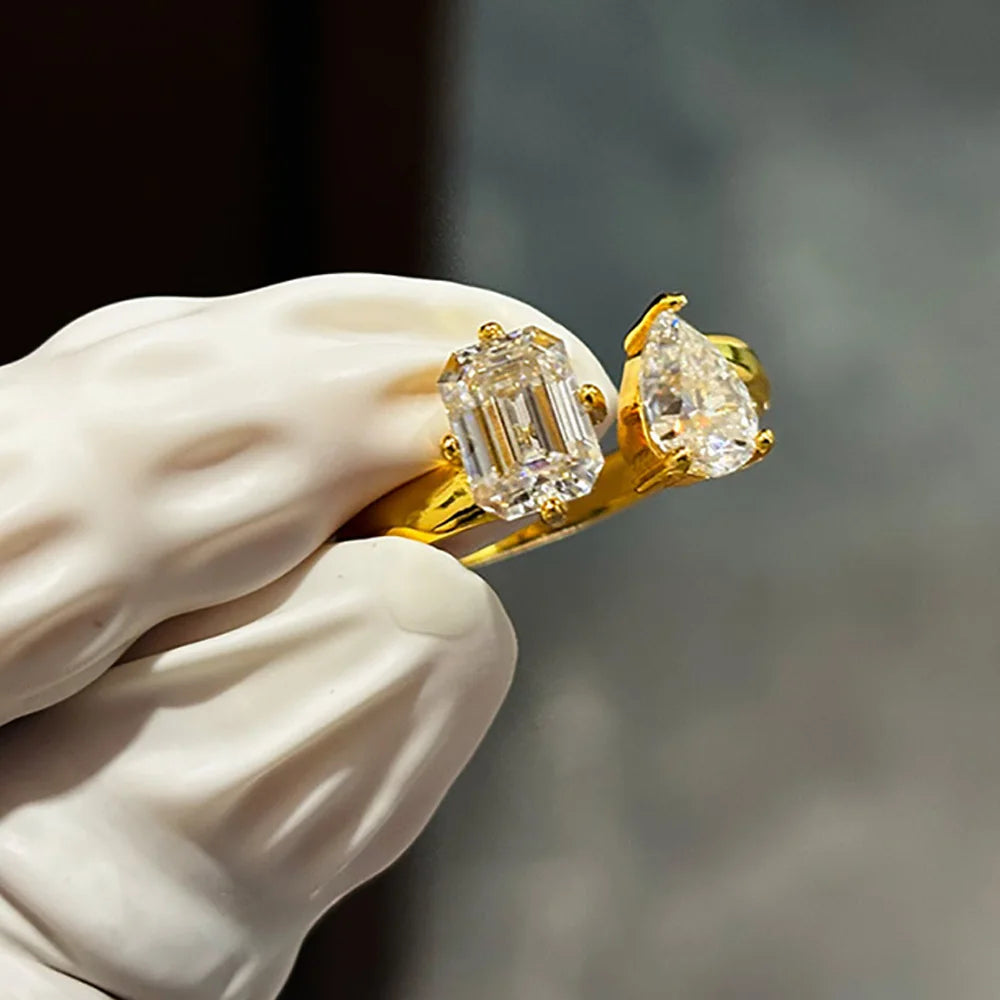 خاتم تشياماكا المويسانيت بقصة الزمرد والكمثري