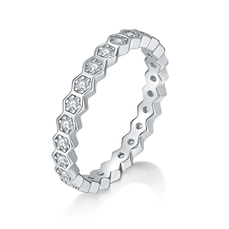 Chau-met Moissanite Honeycomb Ring