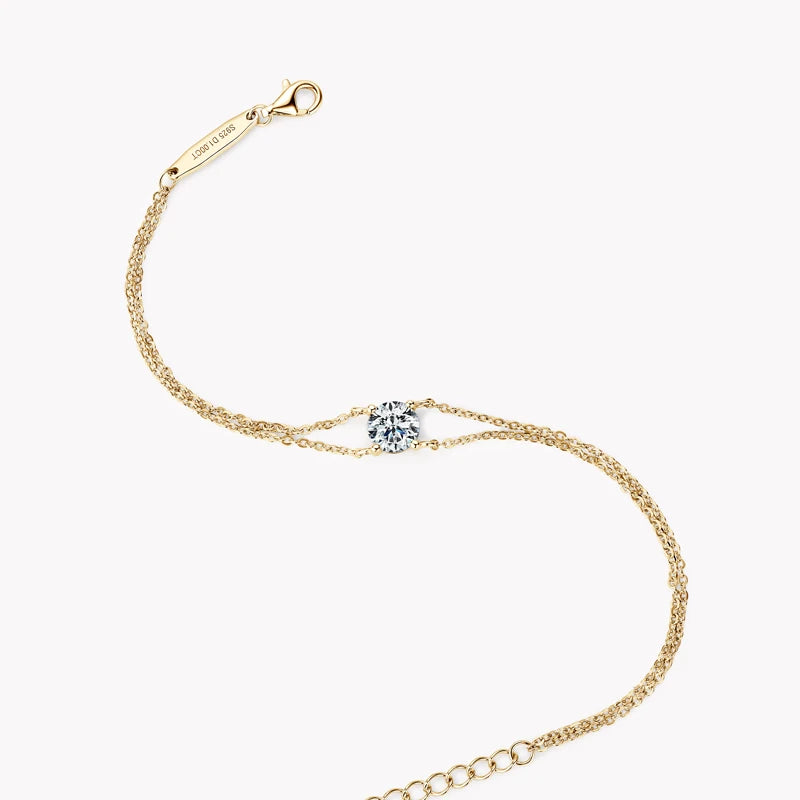 Zara Double Chain Moissanite Bracelet