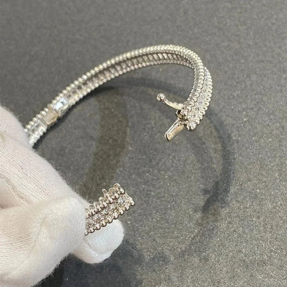 V-Leaf Moissanite Bangle Bracelet