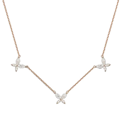 Dalitso Butterfly Marquise-Cut Moissanite Necklaces