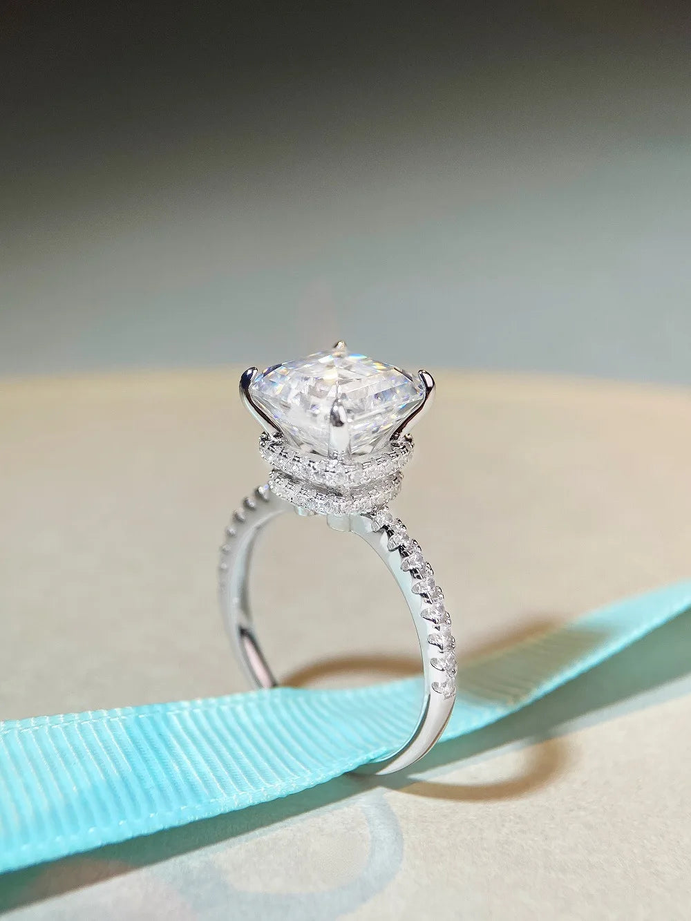 Clara Asscher Cut Moissanite Ring