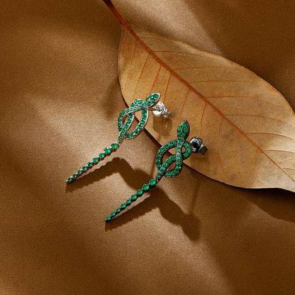 Ophelia Green Snake Earrings