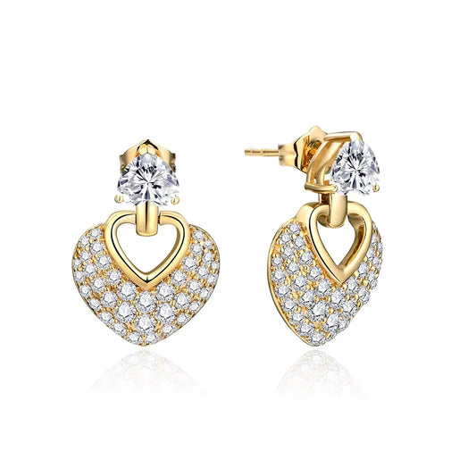 Melanie Heart Cut Moissanite Earring