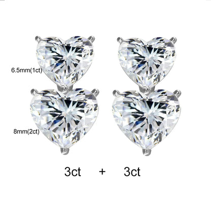Melody Moissanite Heart Shape Drop Earrings