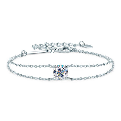 Zara Double Chain Moissanite Bracelet