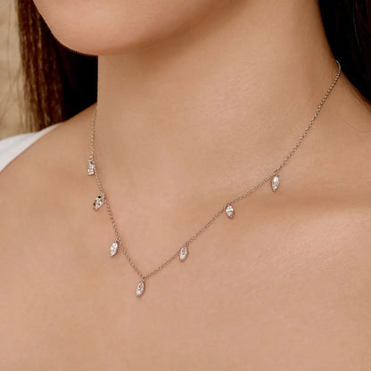 Amara Marquise Cut Moissanite Necklace