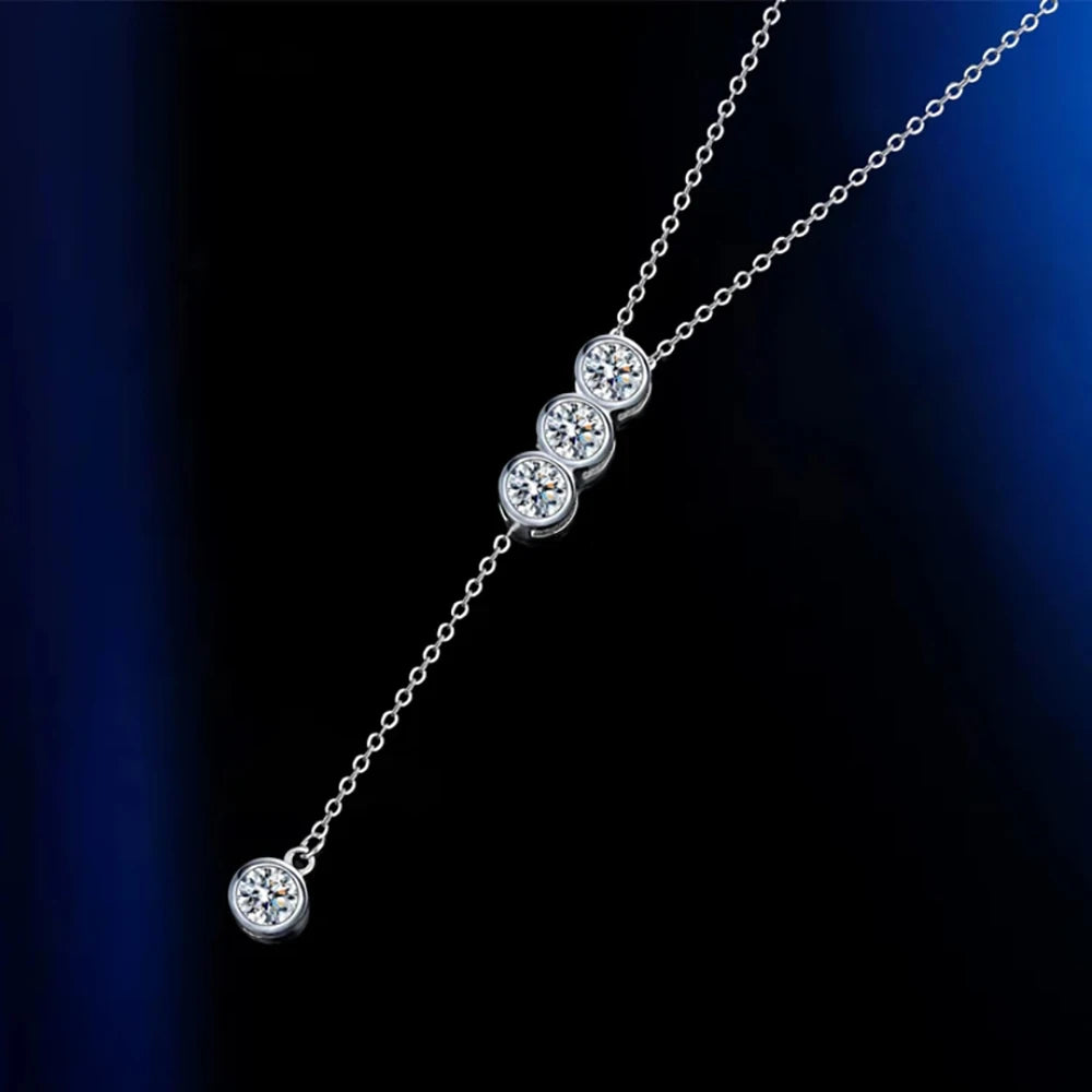 Sage Moissanite Bubble Necklace