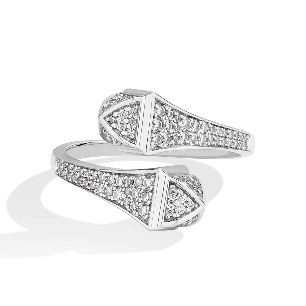 خاتم ميريلا الثعبان الثنائي من المويسانيت