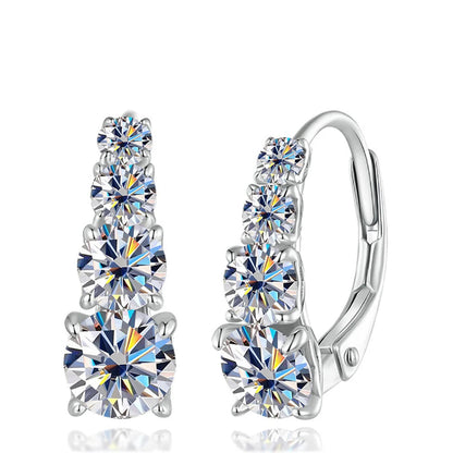 Shaden Moissanite Hoop Earrings