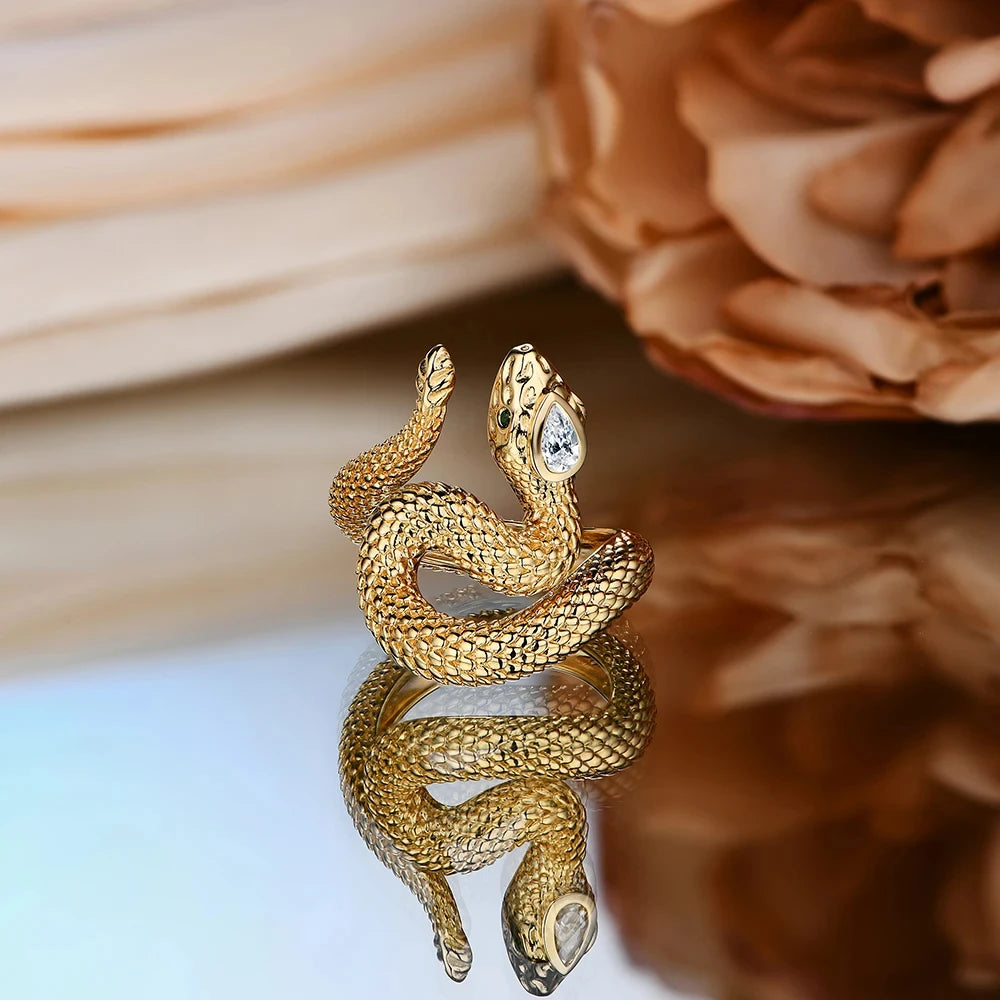 Adaline Moissanite Snake Ring