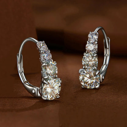 Shaden Moissanite Hoop Earrings