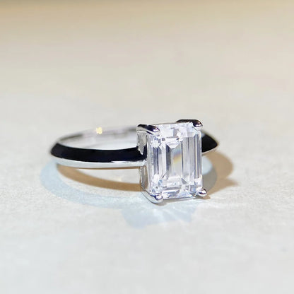 Felicity Emerald Cut Moissanite Ring