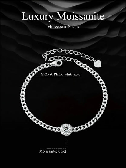 Juliette Adjustable Moissanite Bracelet