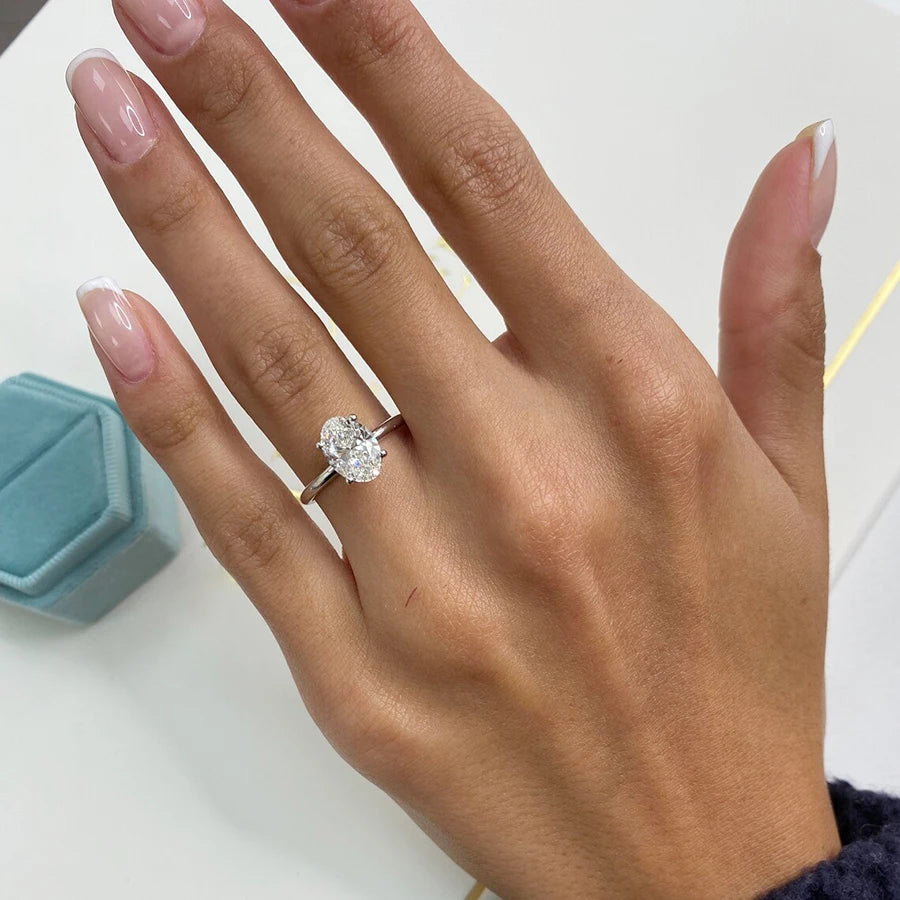 Elysia Oval Cut Lab-Grown Diamond Ring