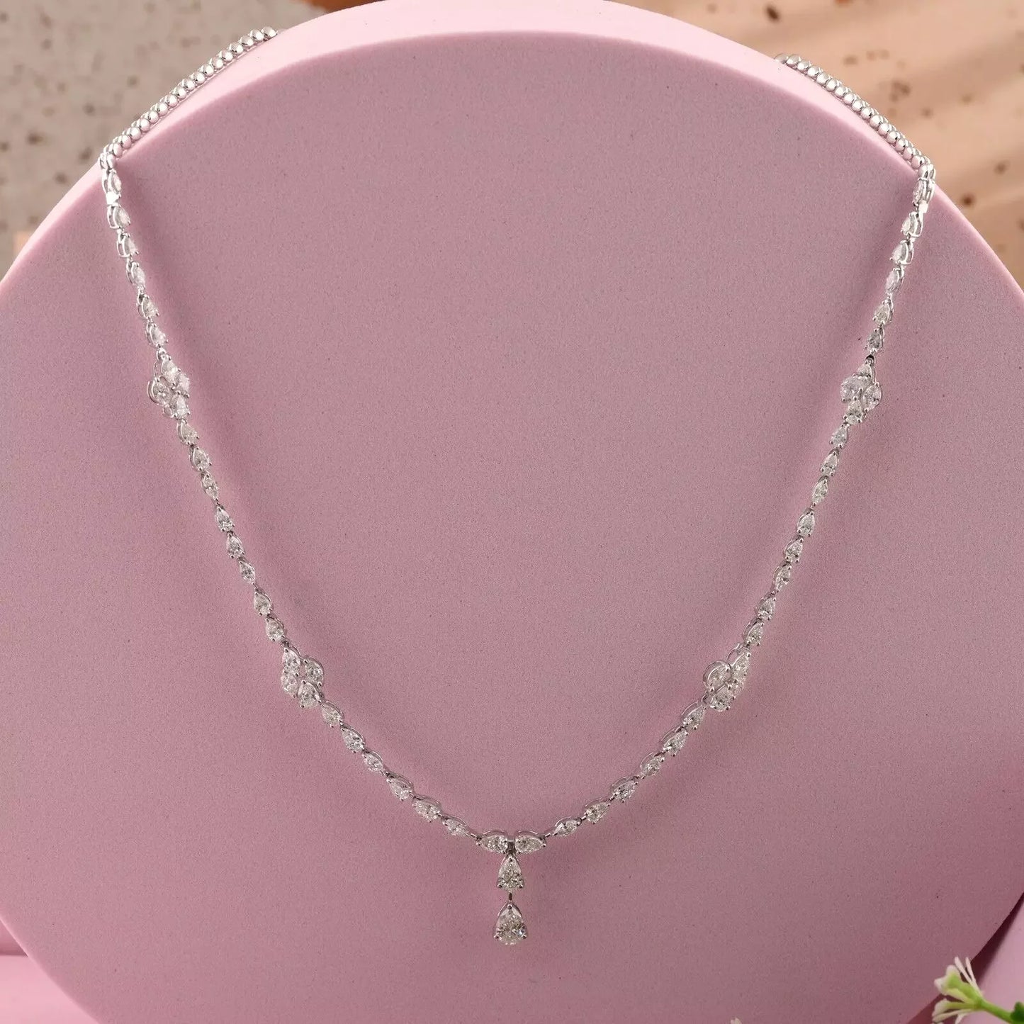 Valentina Pear and Marquise Cut Lab-Grown Diamond Necklace