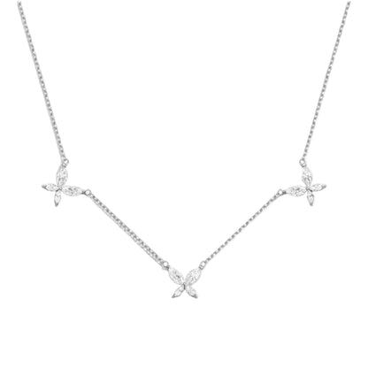 Dalitso Butterfly Marquise-Cut Moissanite Necklaces