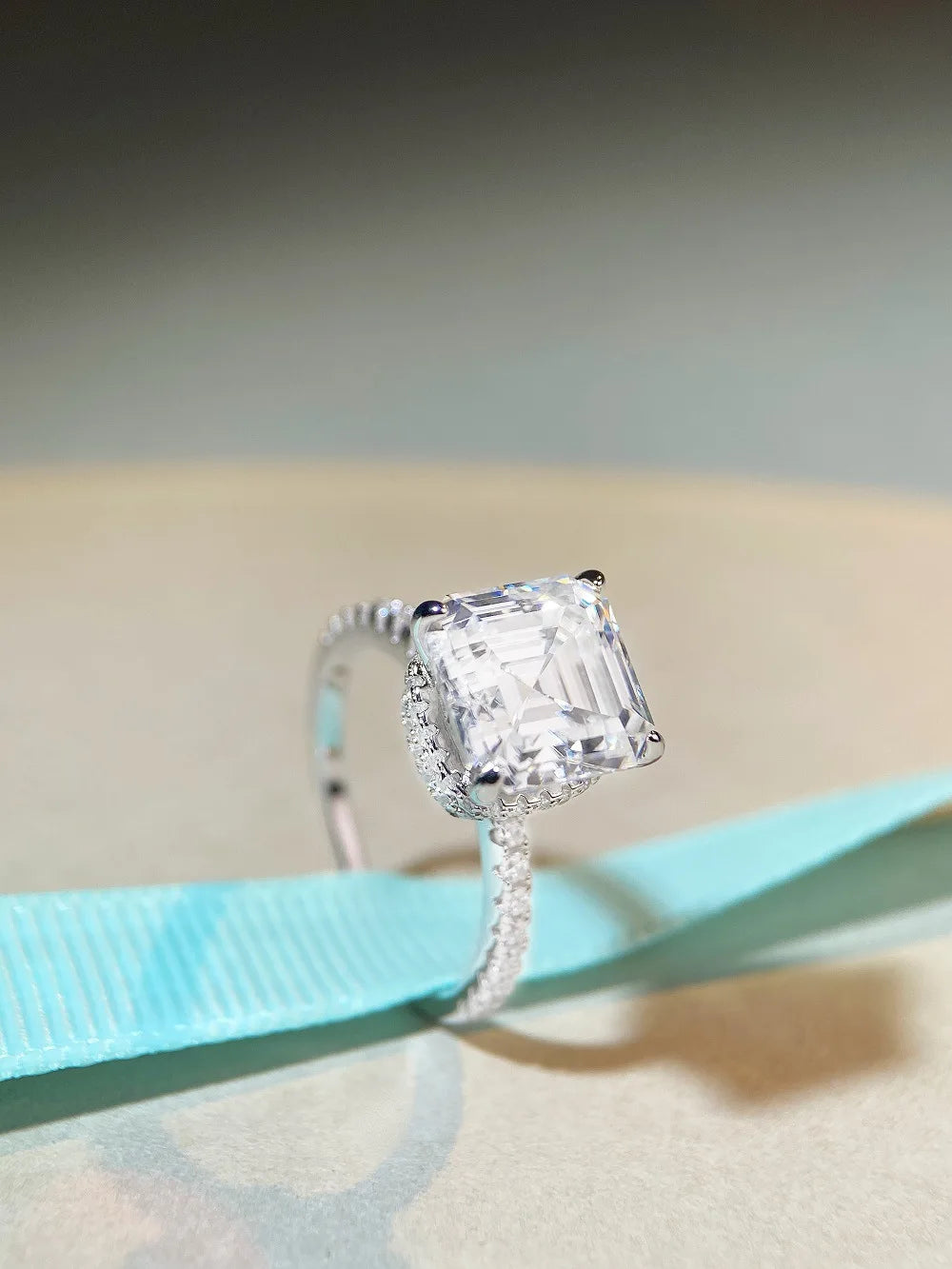 Clara Asscher Cut Moissanite Ring