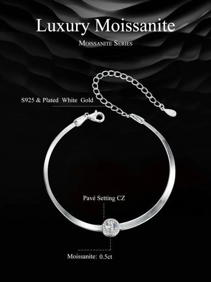 Medusa Moissanite Snake Chain Bracelet