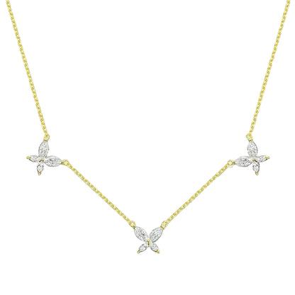 Dalitso Butterfly Marquise-Cut Moissanite Necklaces