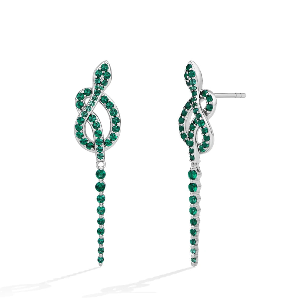Ophelia Green Snake Earrings