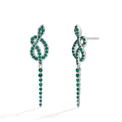 Ophelia Green Snake Earrings