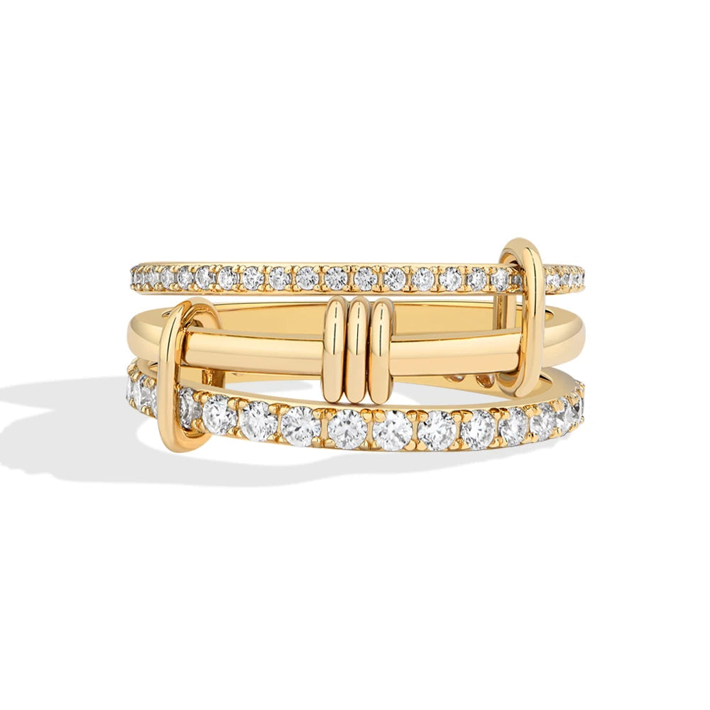 Nova Three-Layer Moissanite Ring