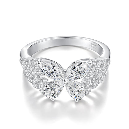 Butterfly Moissanite Ring