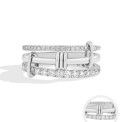 Nova Three-Layer Moissanite Ring